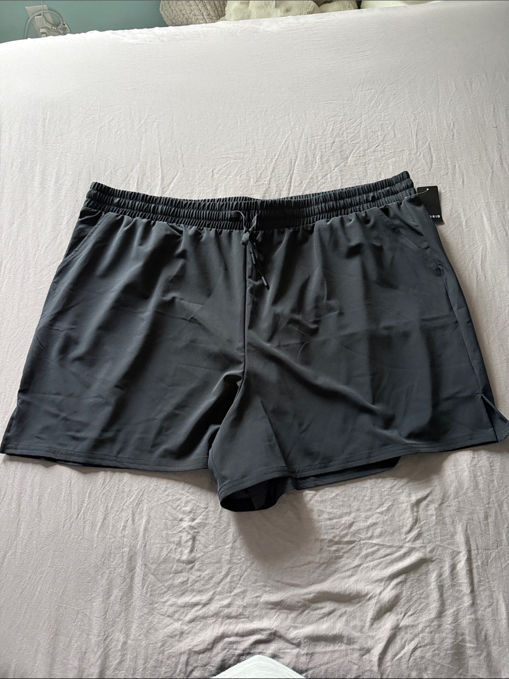 torrid Black Athletic Shorts with Elastic Waist